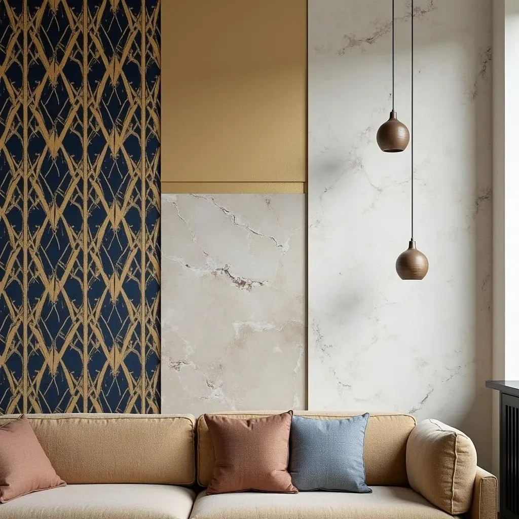 Wallpaper and Texture Accent Wall Ideas