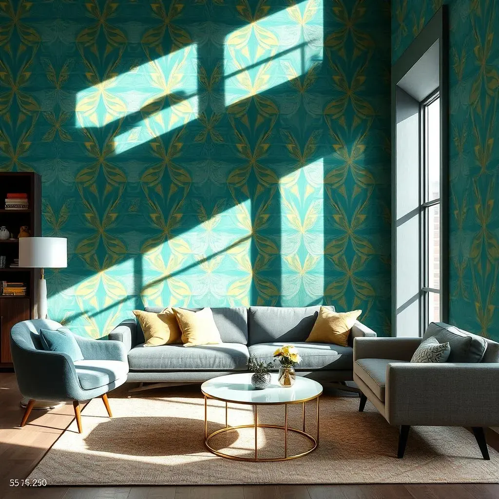 Wallpaper Wonders: Creating a Dramatic Living Room Accent Wall