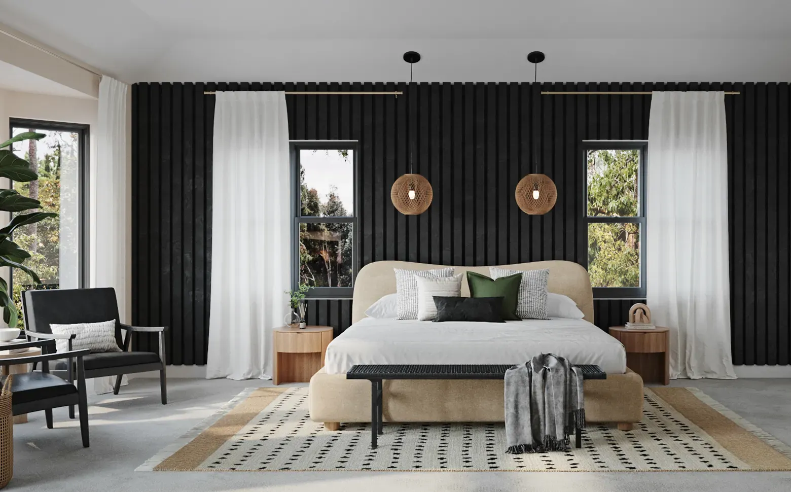 What to Pair with Your Black Accent Wall