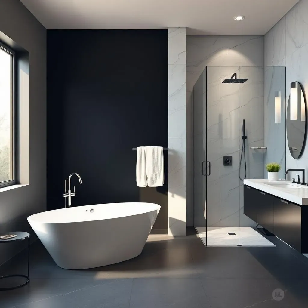 Why a Black Accent Wall Rocks in Your Bathroom