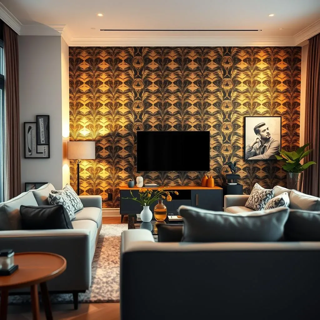 Why a Modern Wallpaper Accent Wall Transforms Your Living Room